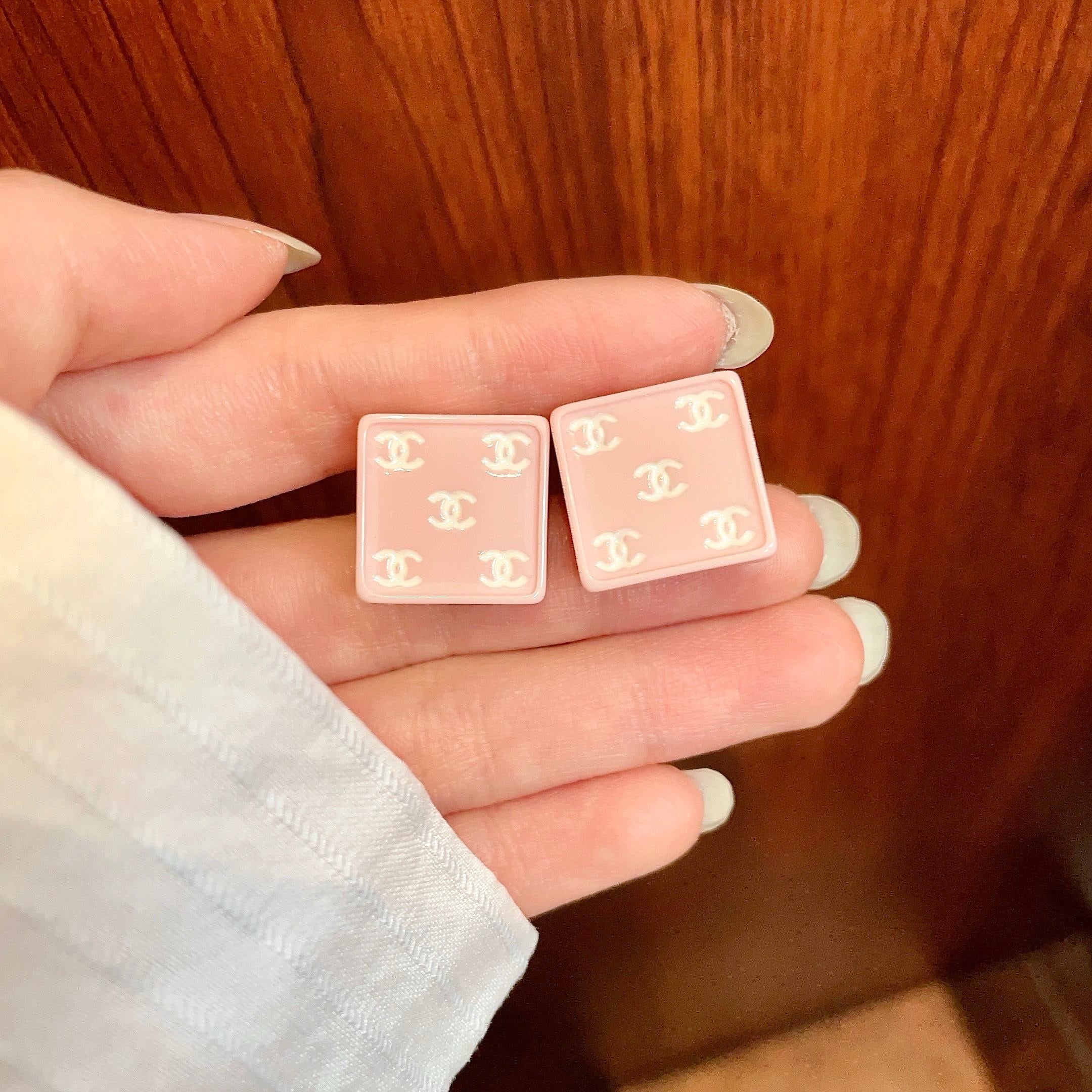 Vintage Authentic Gold-Tone Turn-Lock Earrings