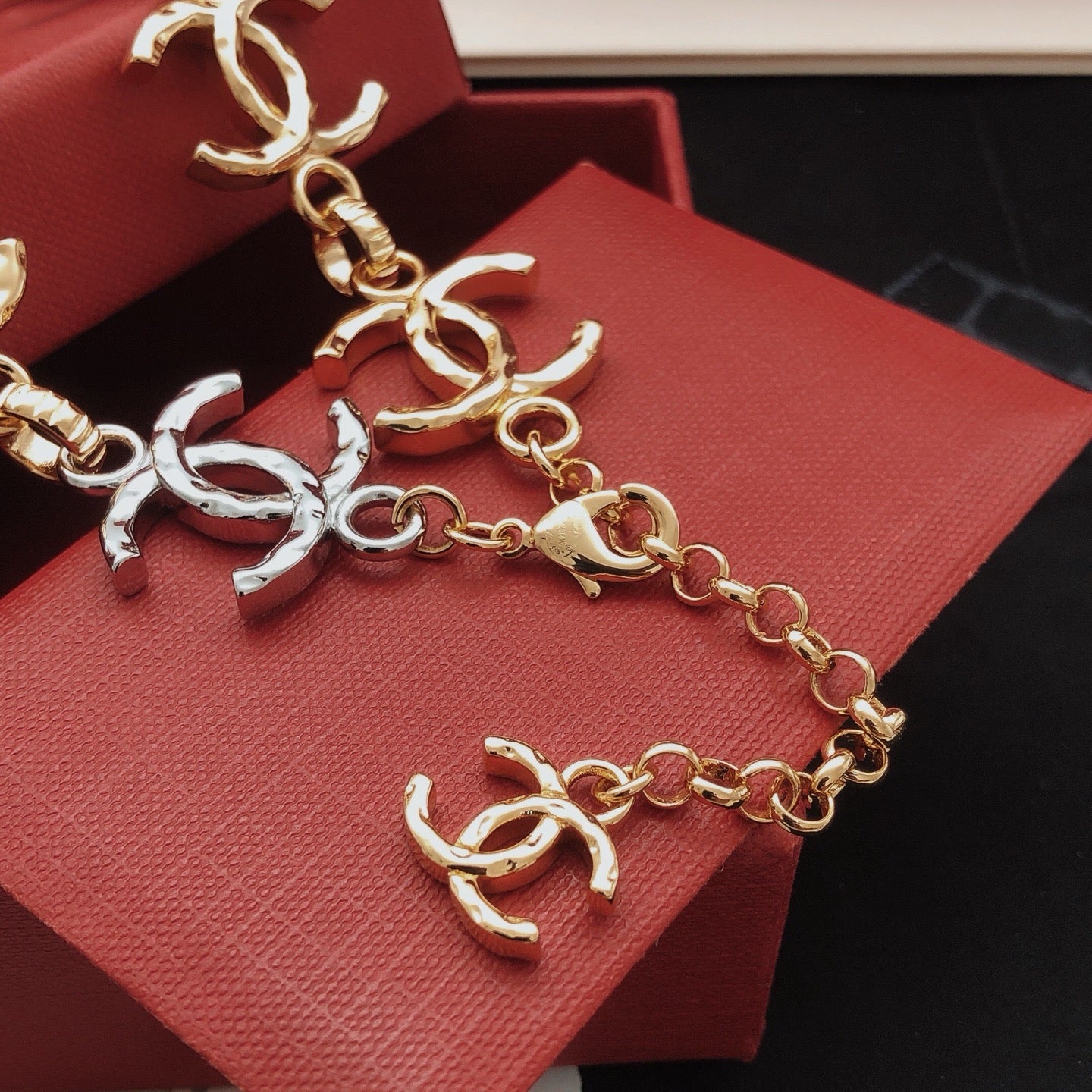 Vintage Authentic Chanel Gold-Tone Turn-Lock Necklace