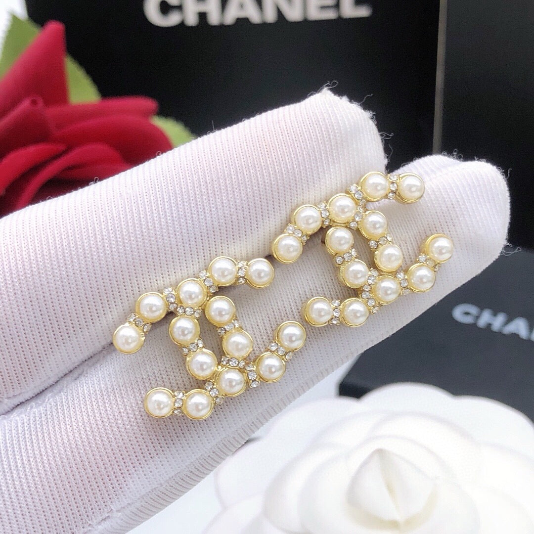 Vintage Authentic Gold-Tone Turn-Lock Earrings