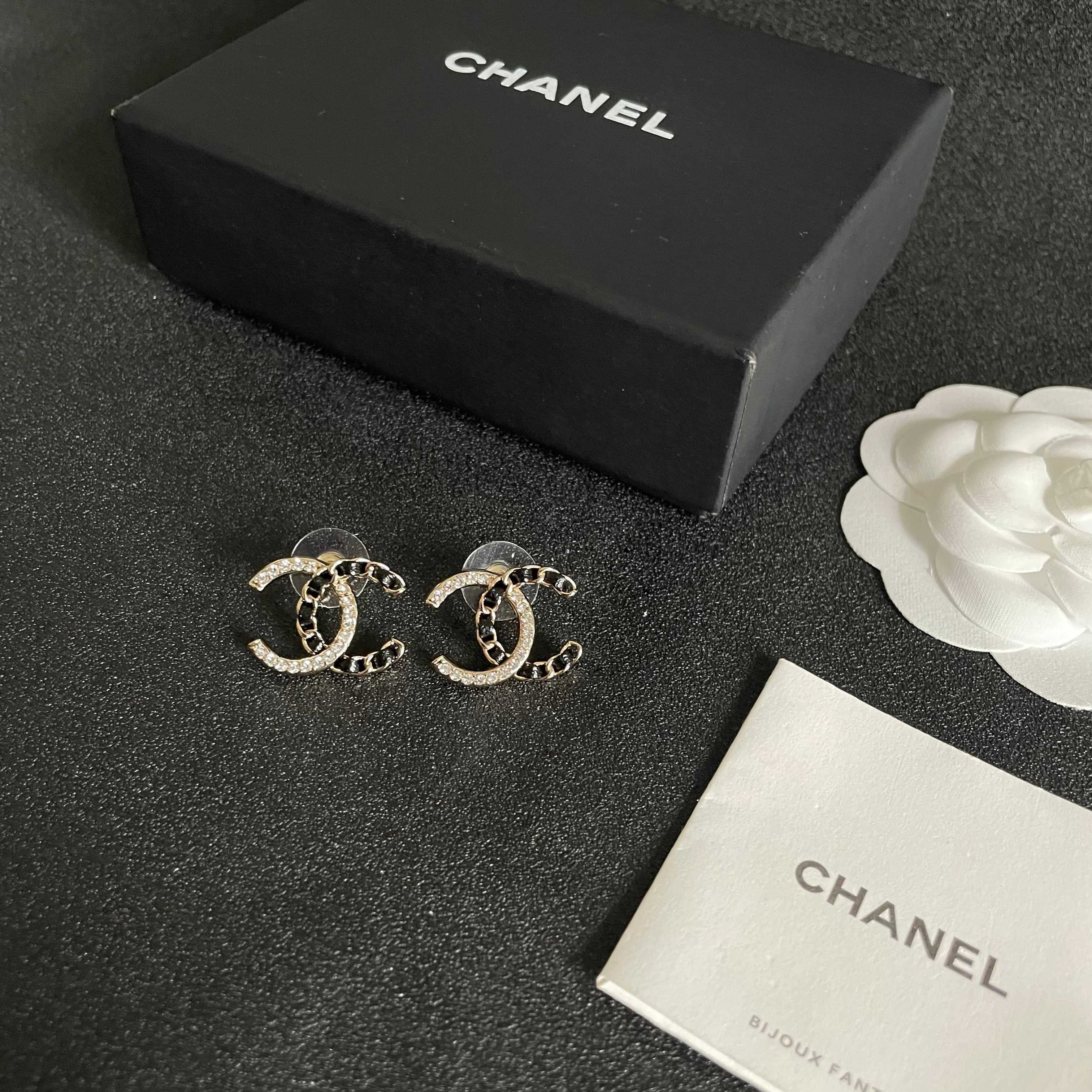 Vintage Authentic Chanel Gold-Tone Turn-Lock Earrings