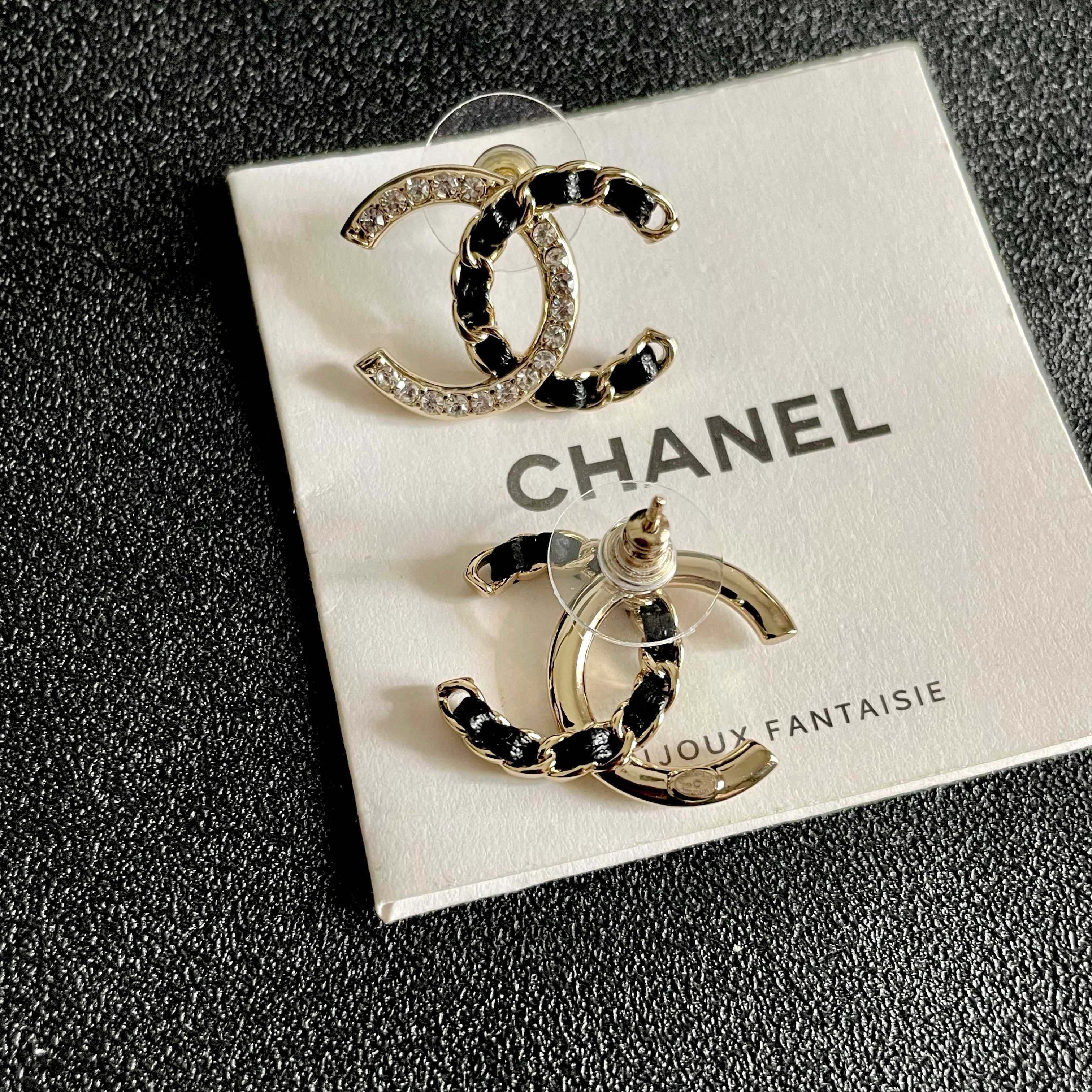 Vintage Authentic Chanel Gold-Tone Turn-Lock Earrings