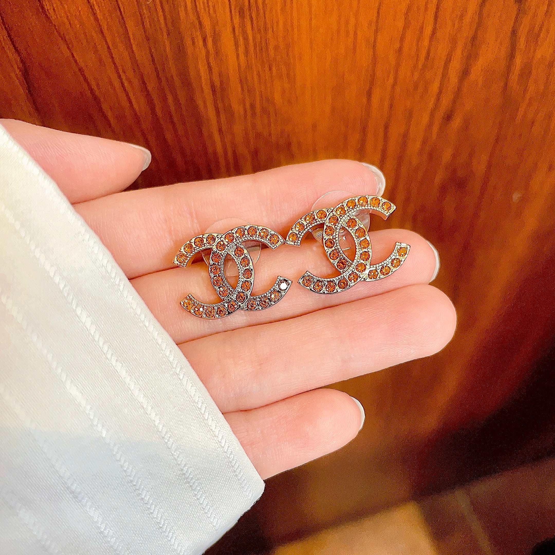 Vintage Authentic Gold-Tone Turn-Lock Earrings
