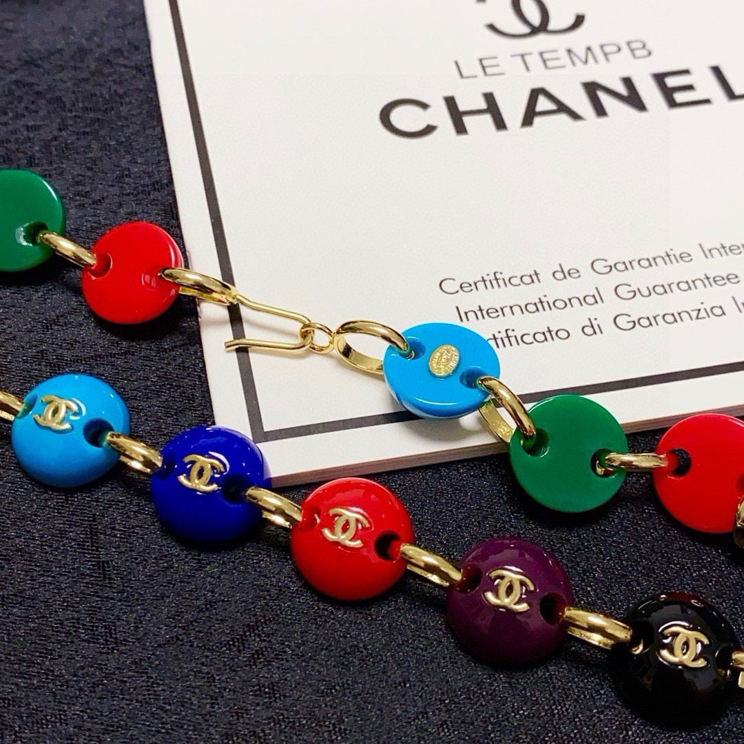 Vintage Authentic Chanel Gold-Tone Turn-Lock Necklace