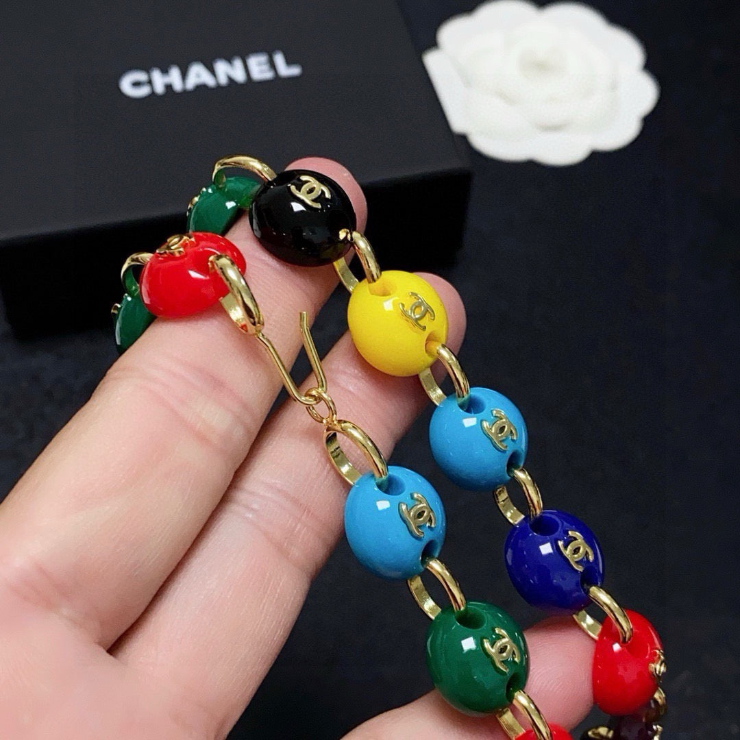 Vintage Authentic Chanel Gold-Tone Turn-Lock Necklace