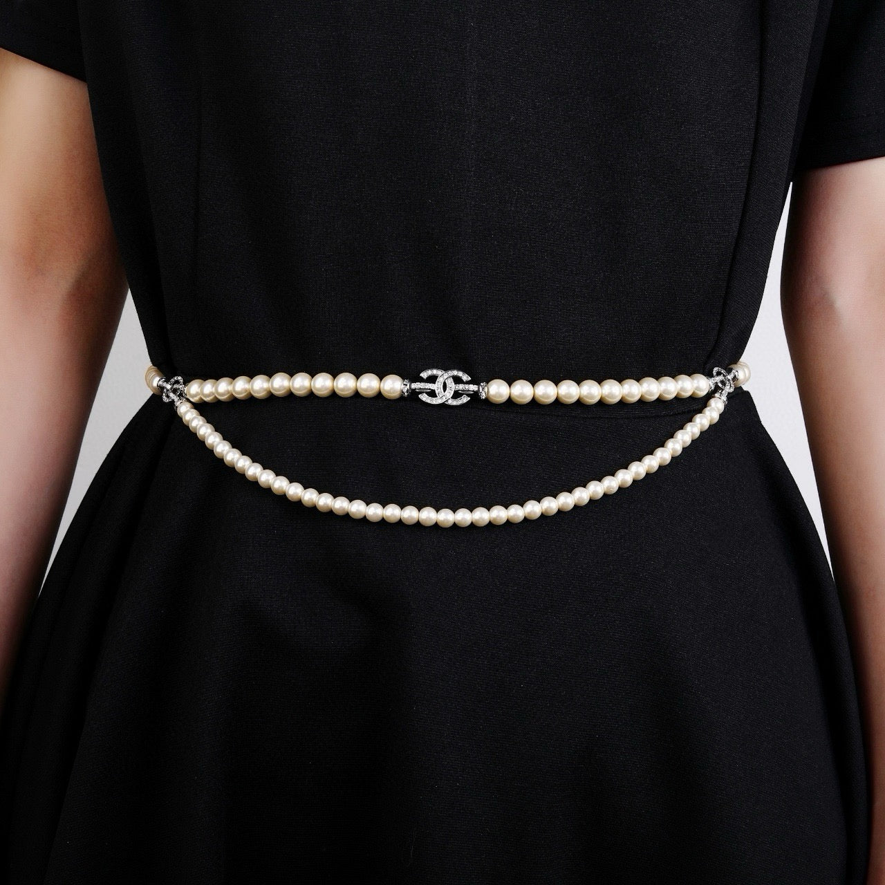 Vintage Authentic Chanel Gold-Tone Turn-Lock Waistband