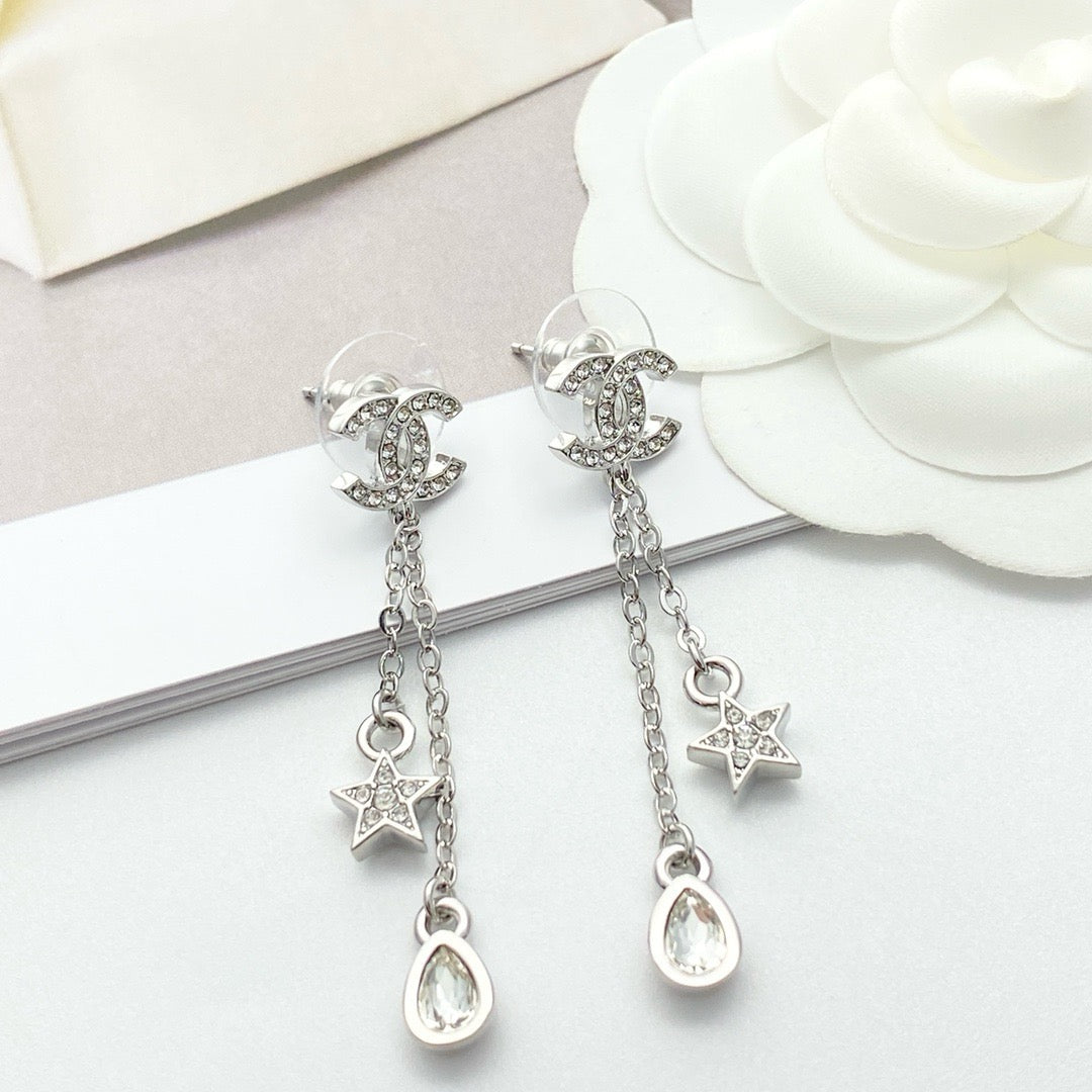 Vintage Authentic Gold-Tone Turn-Lock Earrings