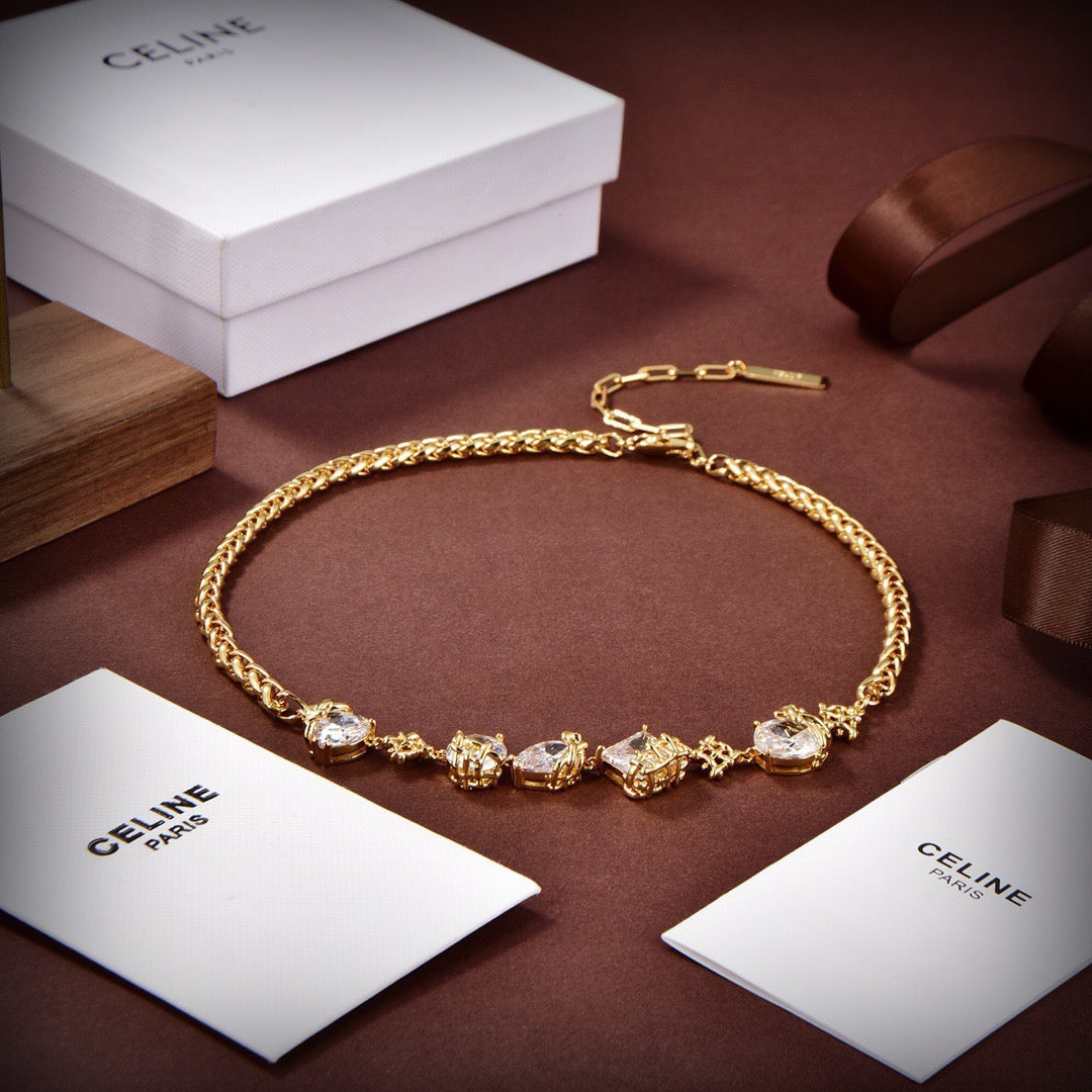 Vintage Authentic Gold-Tone Turn-Lock Necklace