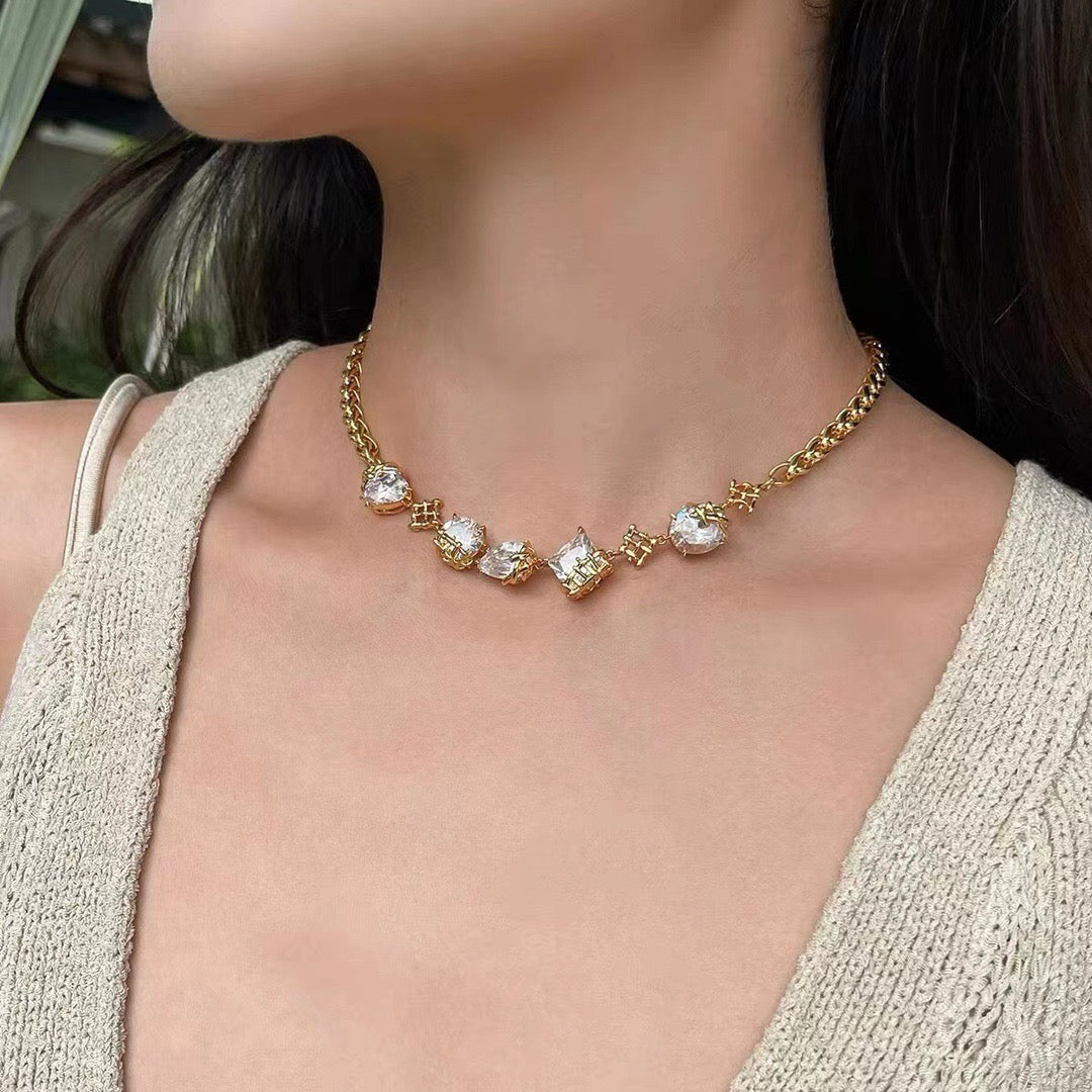 Vintage Authentic Gold-Tone Turn-Lock Necklace