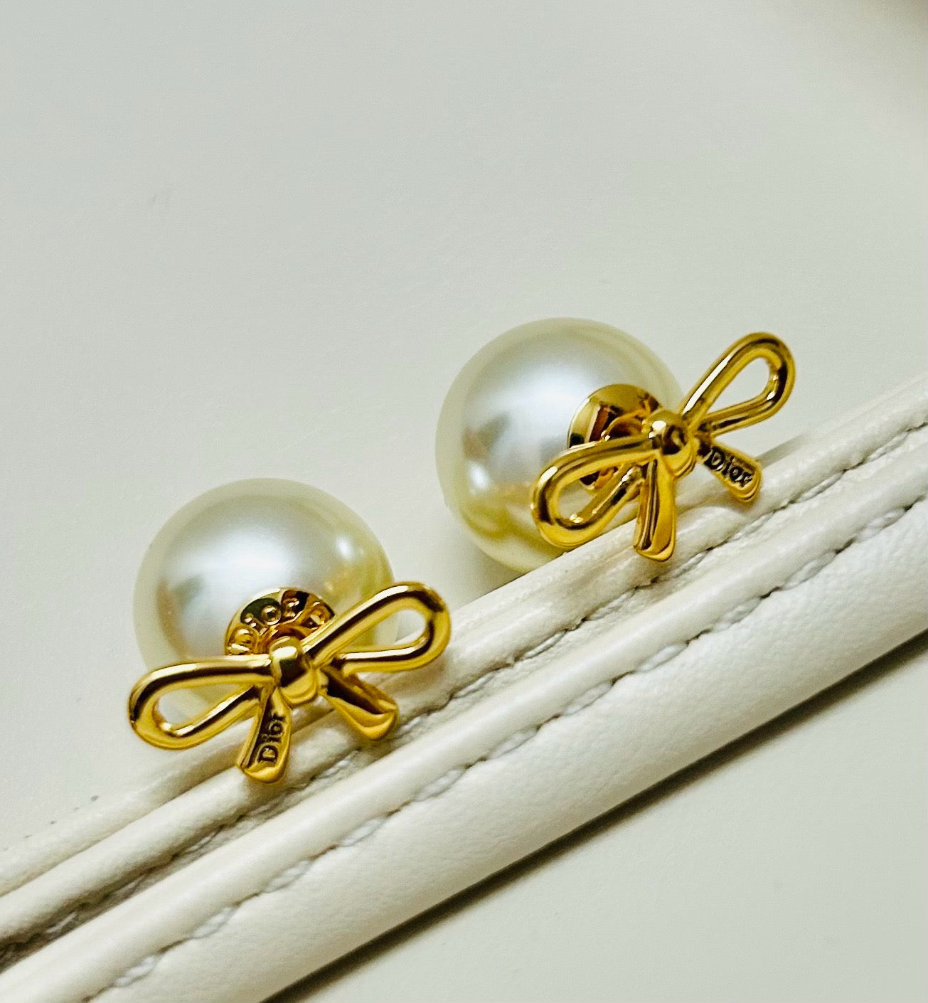 Vintage Authentic Gold-Tone Turn-Lock Earrings