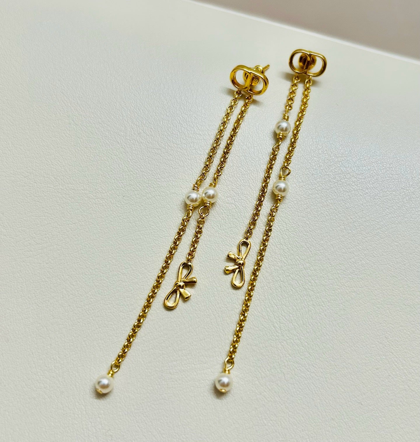 Vintage Authentic Gold-Tone Turn-Lock Earrings