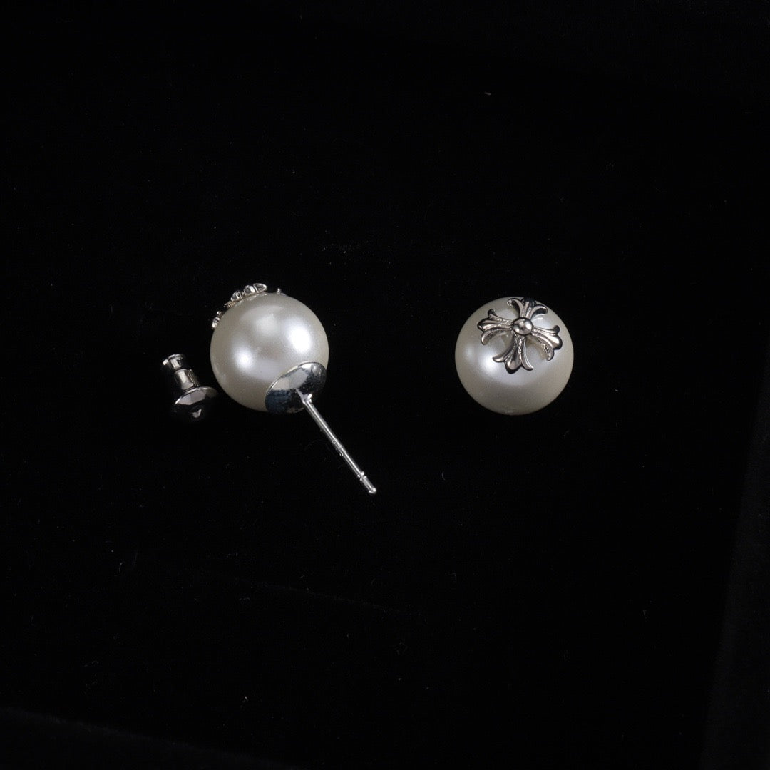 Vintage Authentic Gold-Tone Turn-Lock Earrings