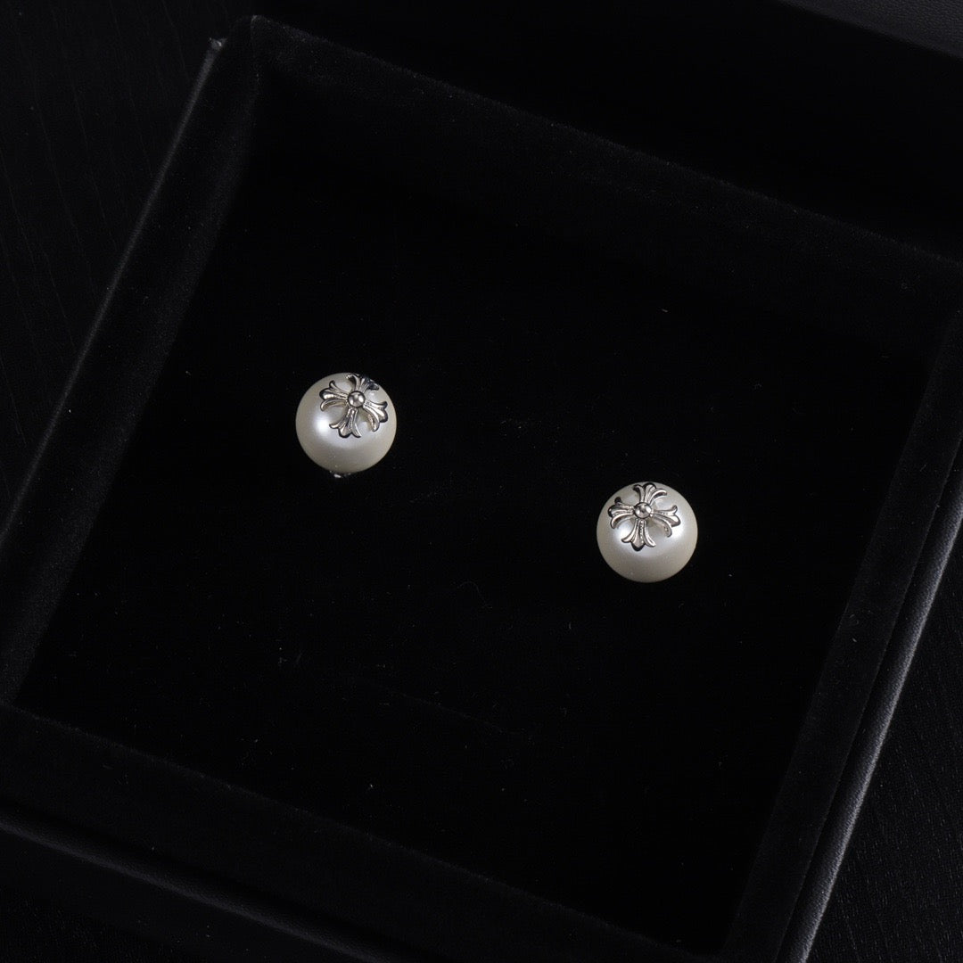 Vintage Authentic Gold-Tone Turn-Lock Earrings