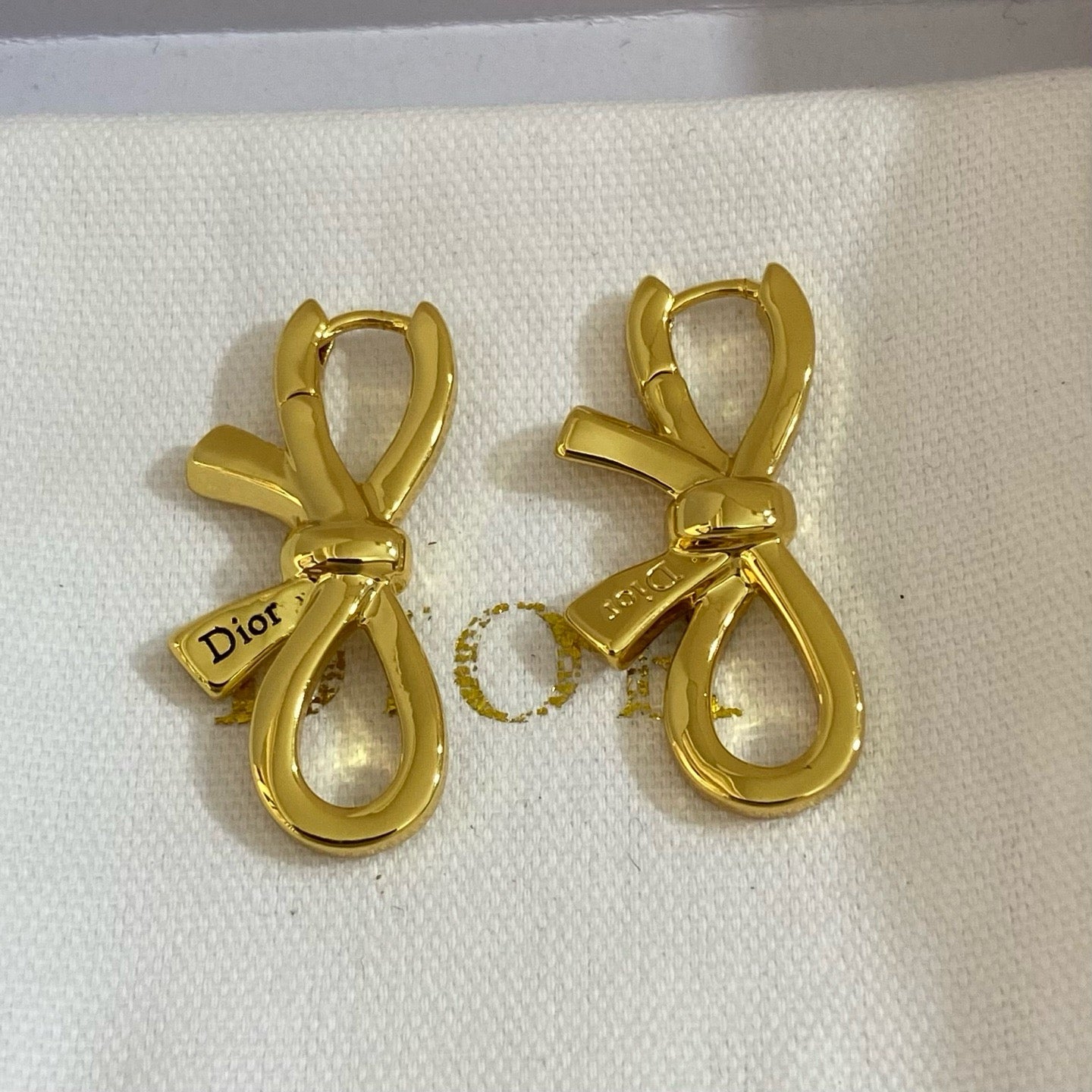 Vintage Authentic Gold-Tone Turn-Lock Earrings