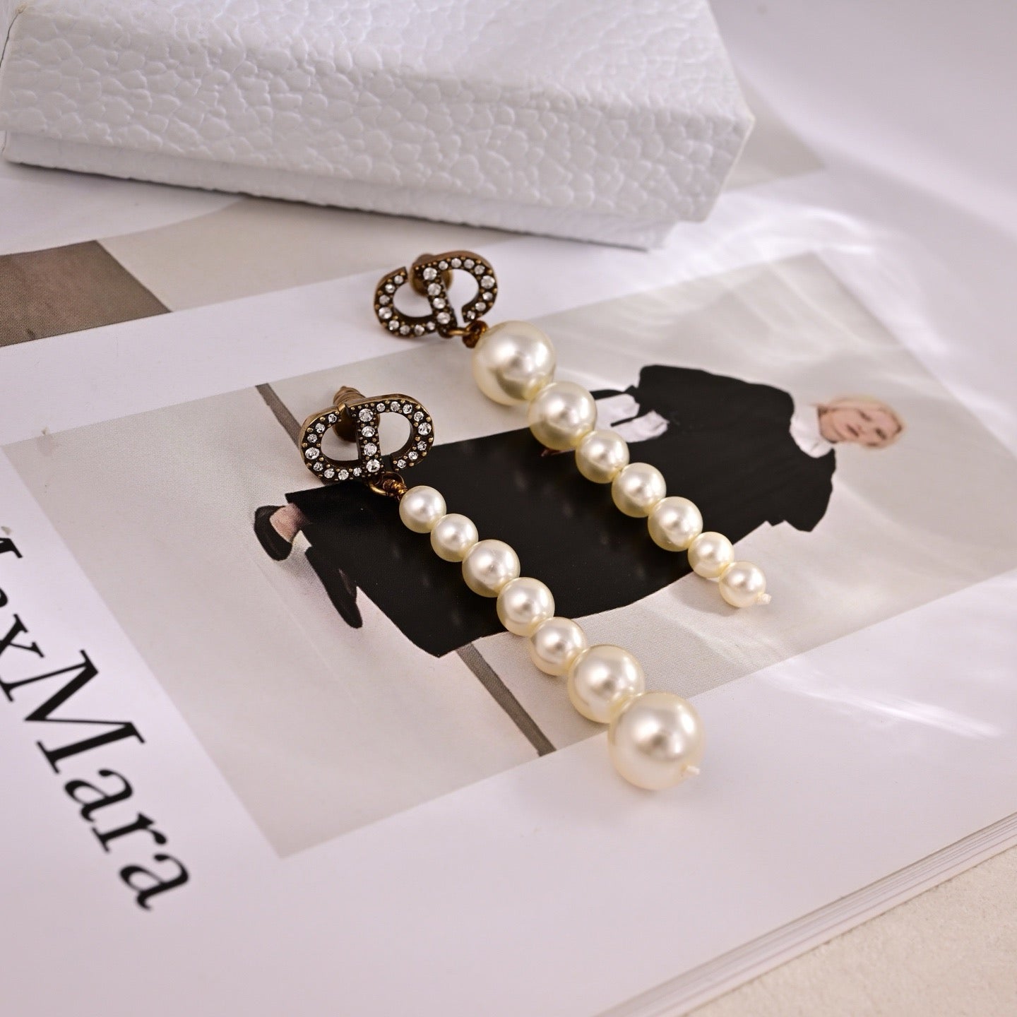 Vintage Authentic Gold-Tone Turn-Lock Earrings