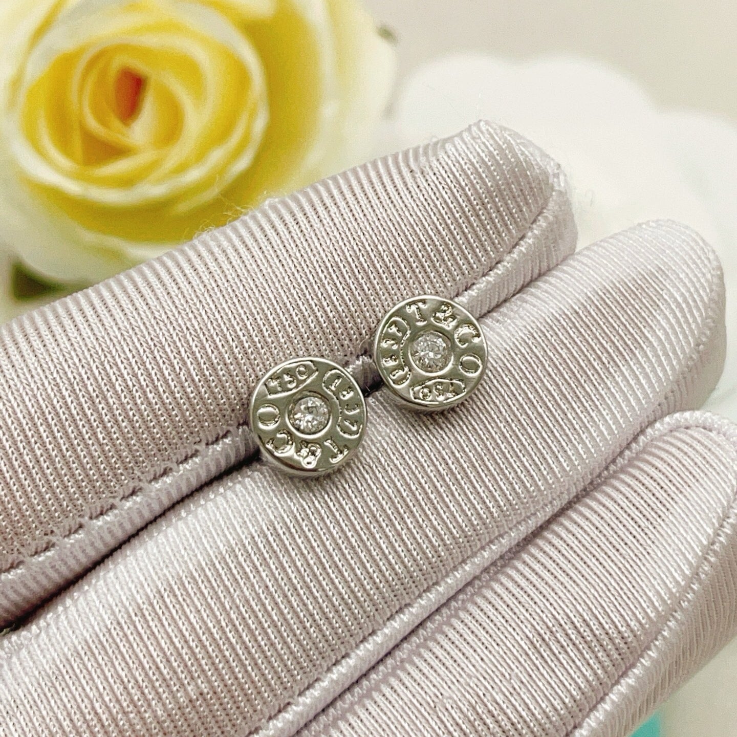 Vintage Authentic Gold-Tone Turn-Lock Earrings