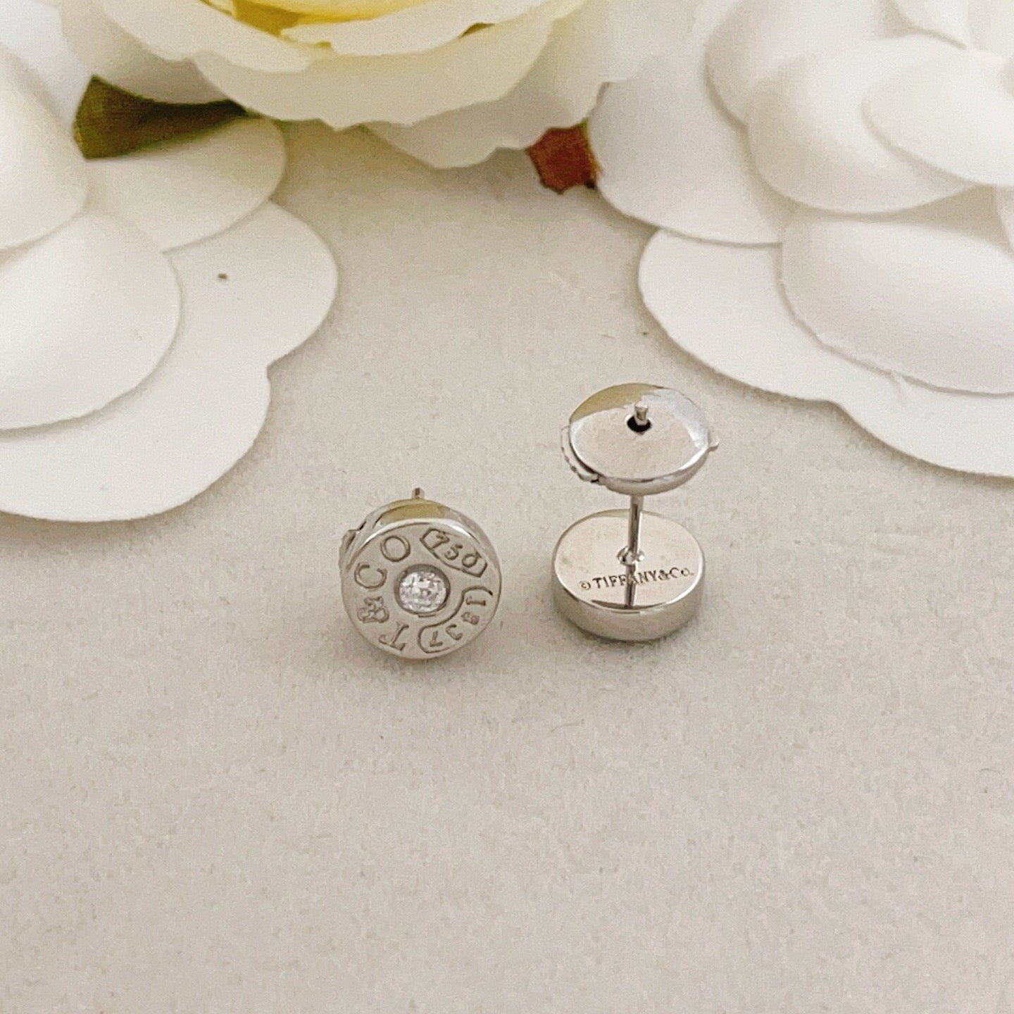 Vintage Authentic Gold-Tone Turn-Lock Earrings