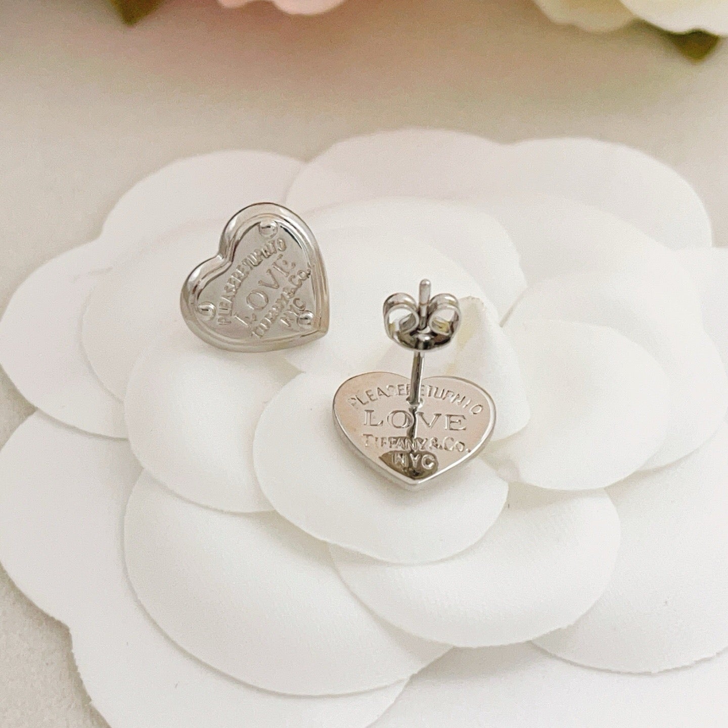 Vintage Authentic Gold-Tone Turn-Lock Earrings