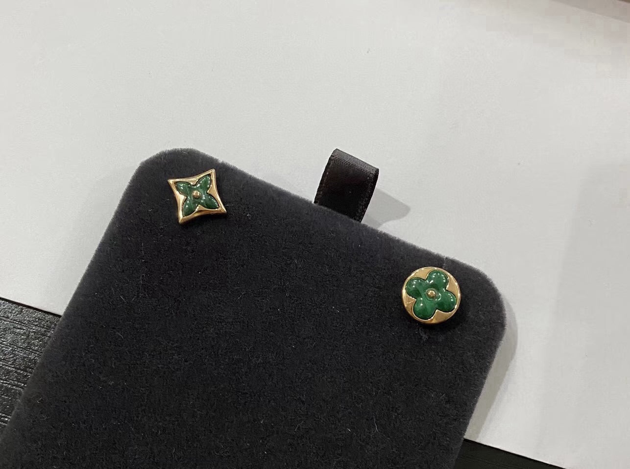 Vintage Authentic Gold-Tone Turn-Lock Earrings