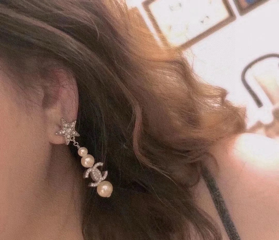Vintage Authentic Gold-Tone Turn-Lock Earrings
