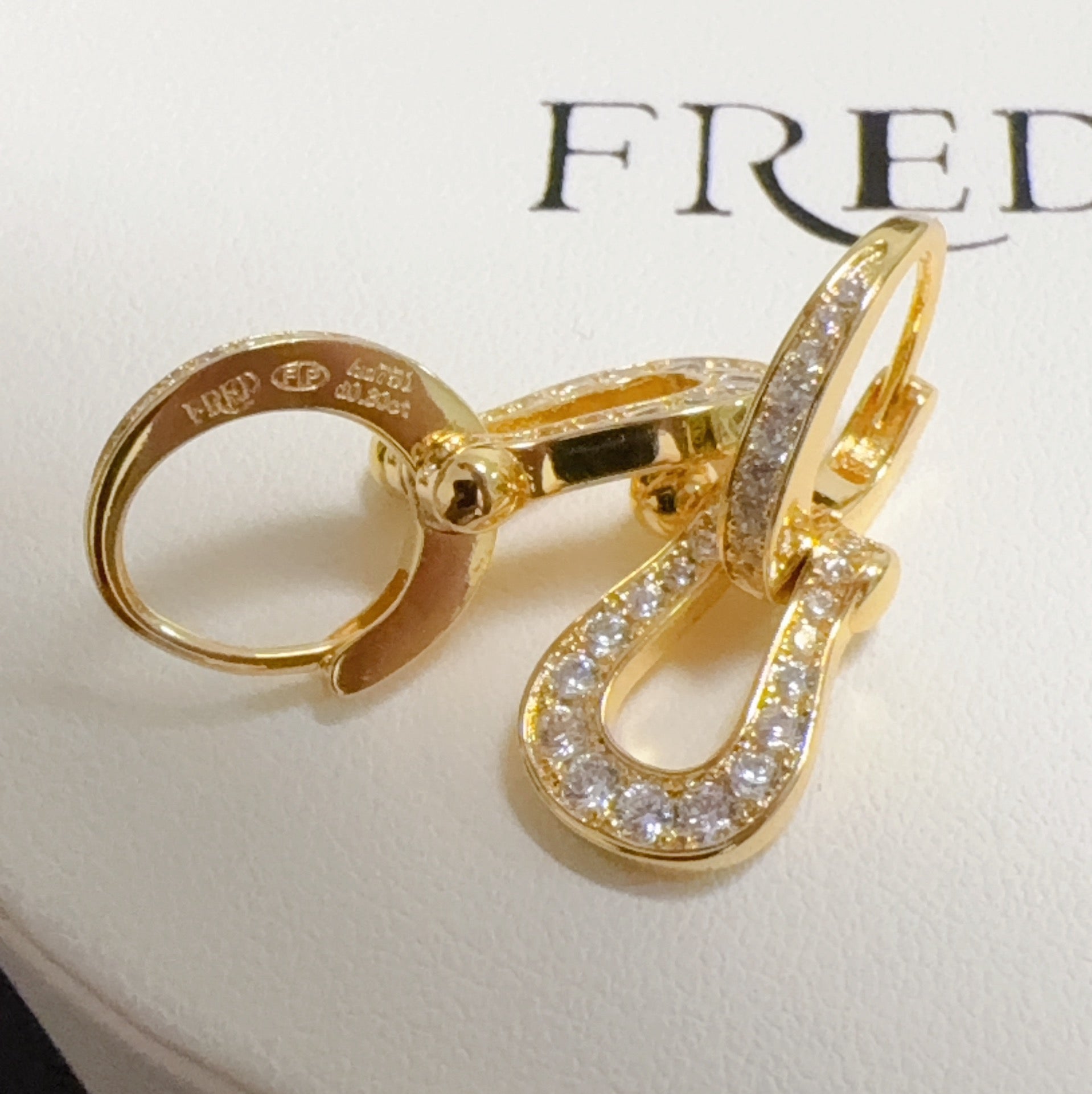 Vintage Authentic Gold-Tone Turn-Lock Earrings
