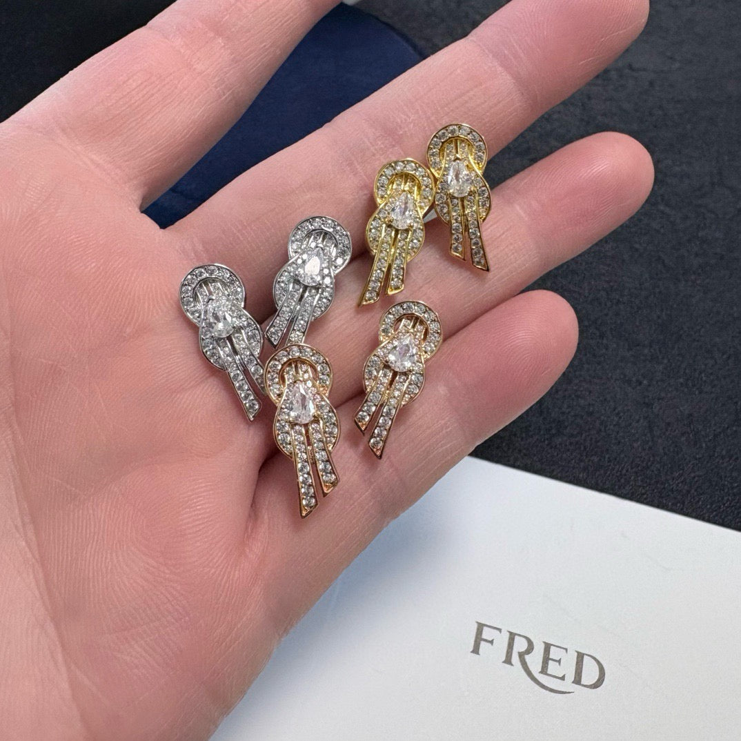 Vintage Authentic Gold-Tone Turn-Lock Earrings