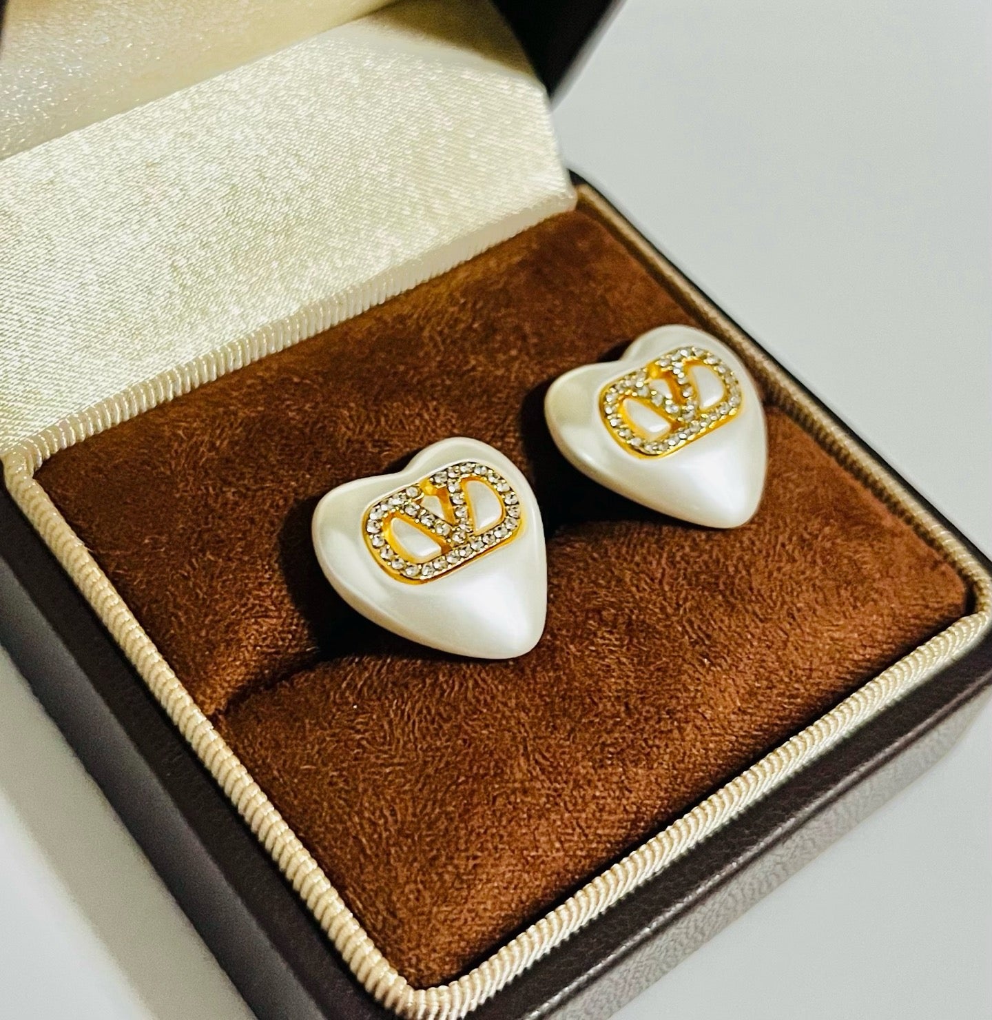 Vintage Authentic Gold-Tone Turn-Lock Earrings