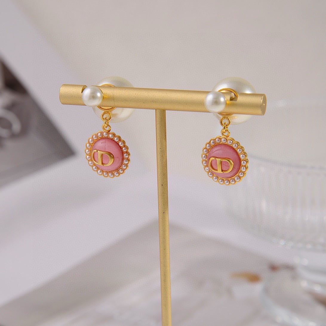 Vintage Authentic Gold-Tone Turn-Lock Earrings