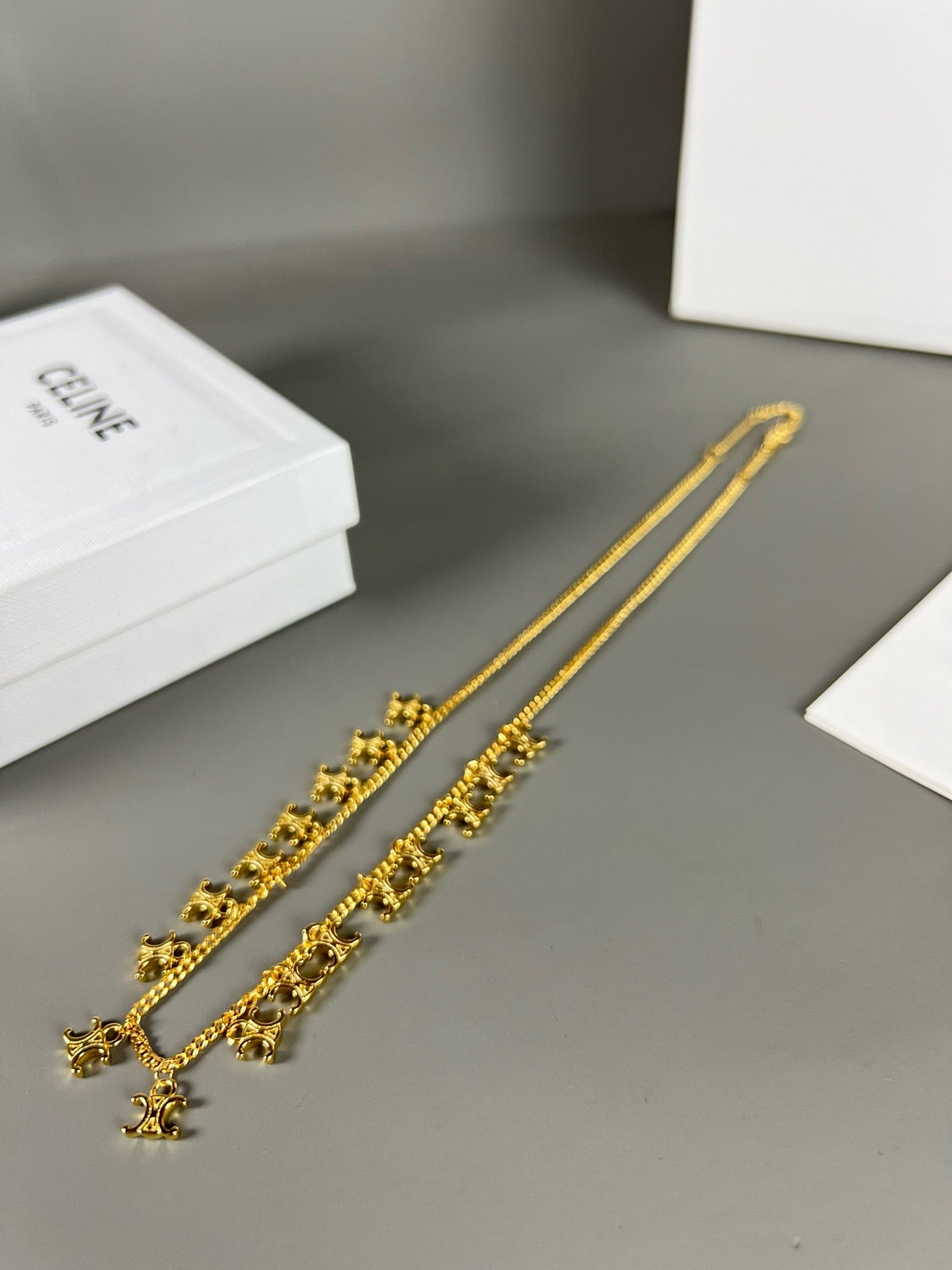 Vintage Authentic Gold-Tone Turn-Lock Necklace