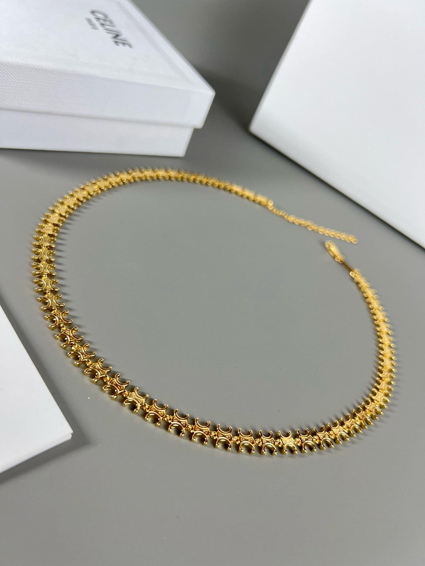 Vintage Authentic Gold-Tone Turn-Lock Necklace