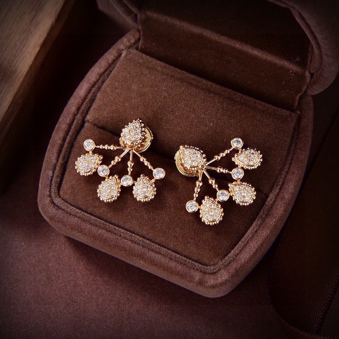 Vintage Authentic Gold-Tone Turn-Lock Earrings