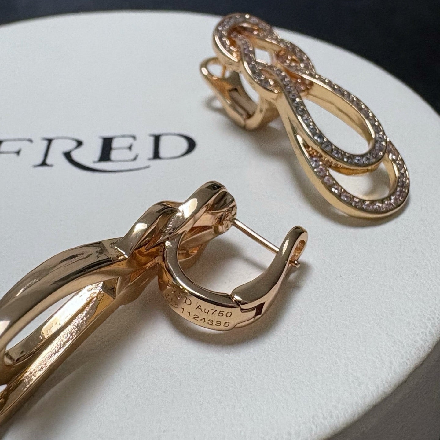 Vintage Authentic Gold-Tone Turn-Lock Earrings