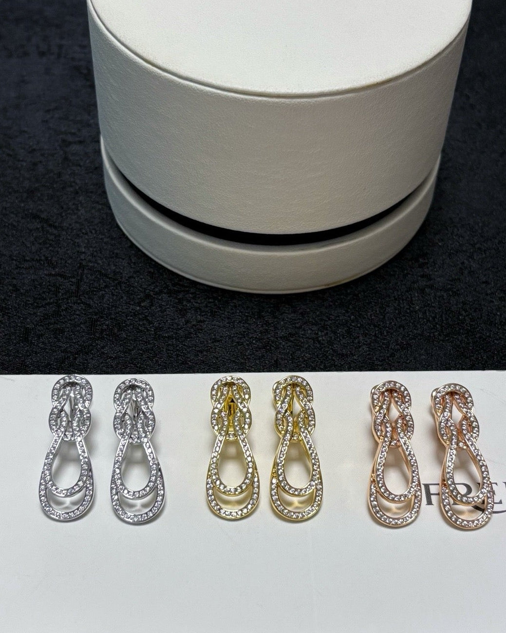 Vintage Authentic Gold-Tone Turn-Lock Earrings
