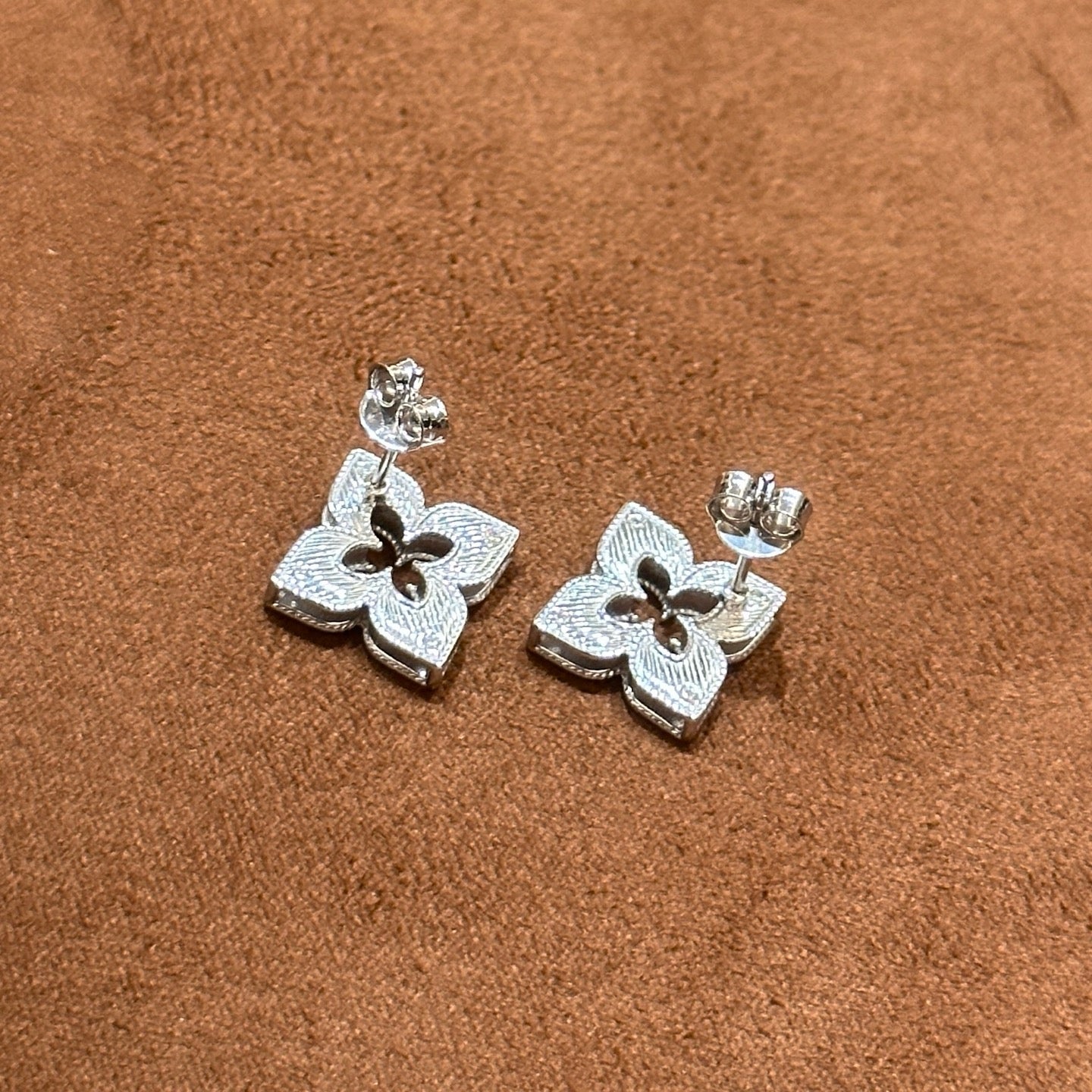 Vintage Authentic Gold-Tone Turn-Lock Earrings
