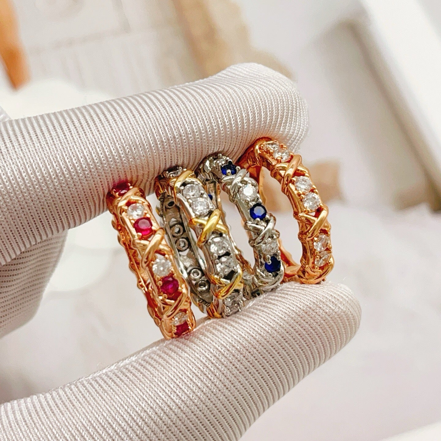 Vintage Authentic Gold-Tone Turn-Lock ring