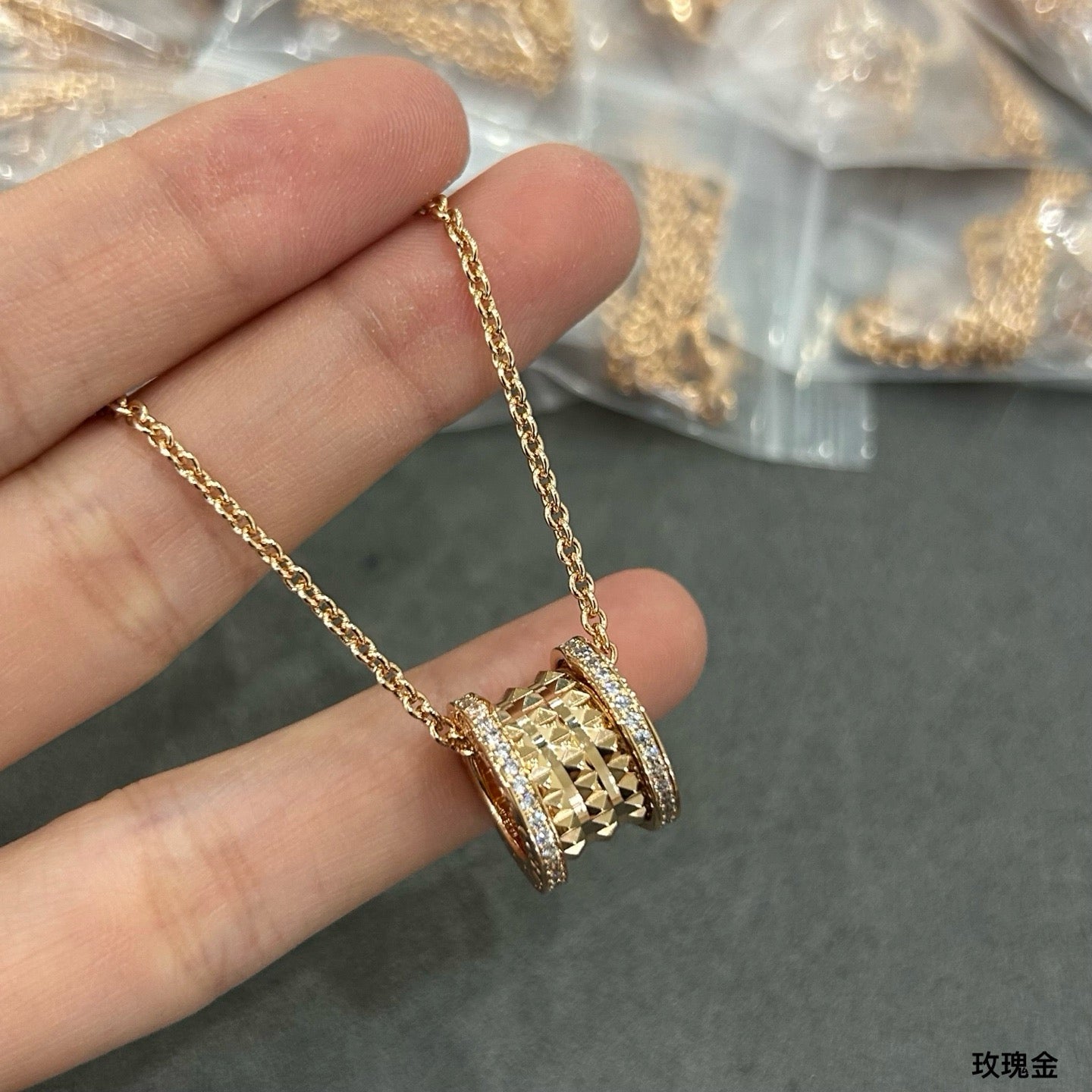 Vintage Authentic Gold-Tone Turn-Lock Necklace