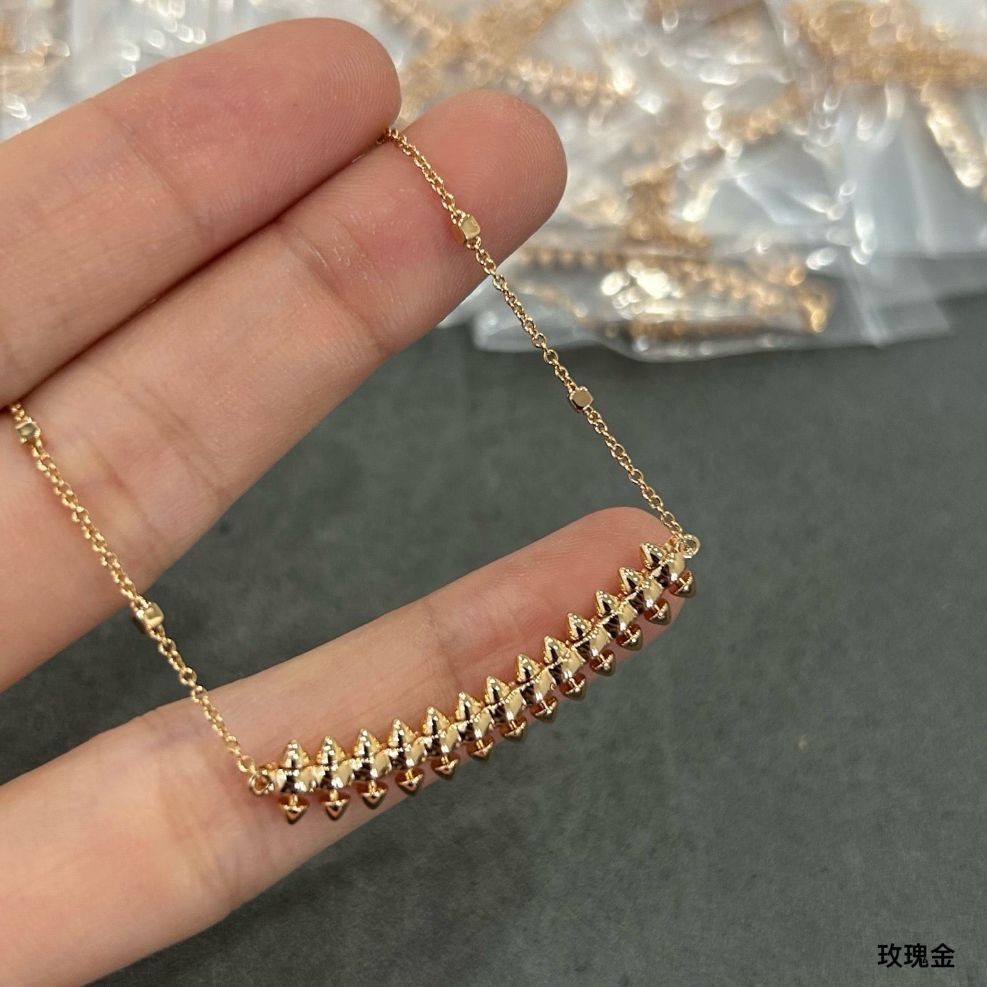 Vintage Authentic Gold-Tone Turn-Lock Necklace