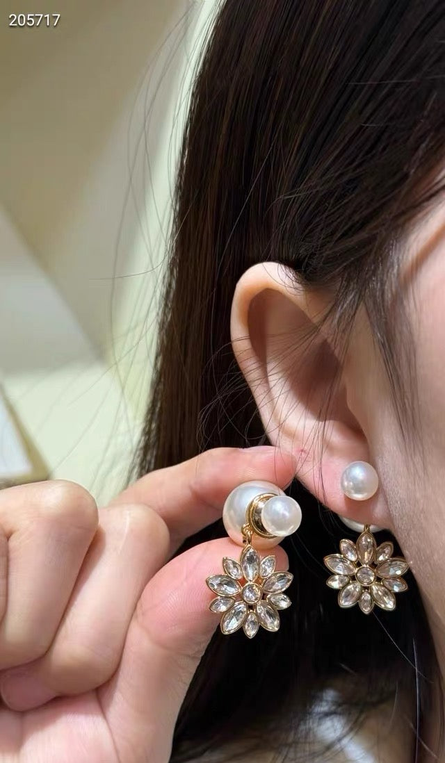 Vintage Authentic Gold-Tone Turn-Lock Earrings