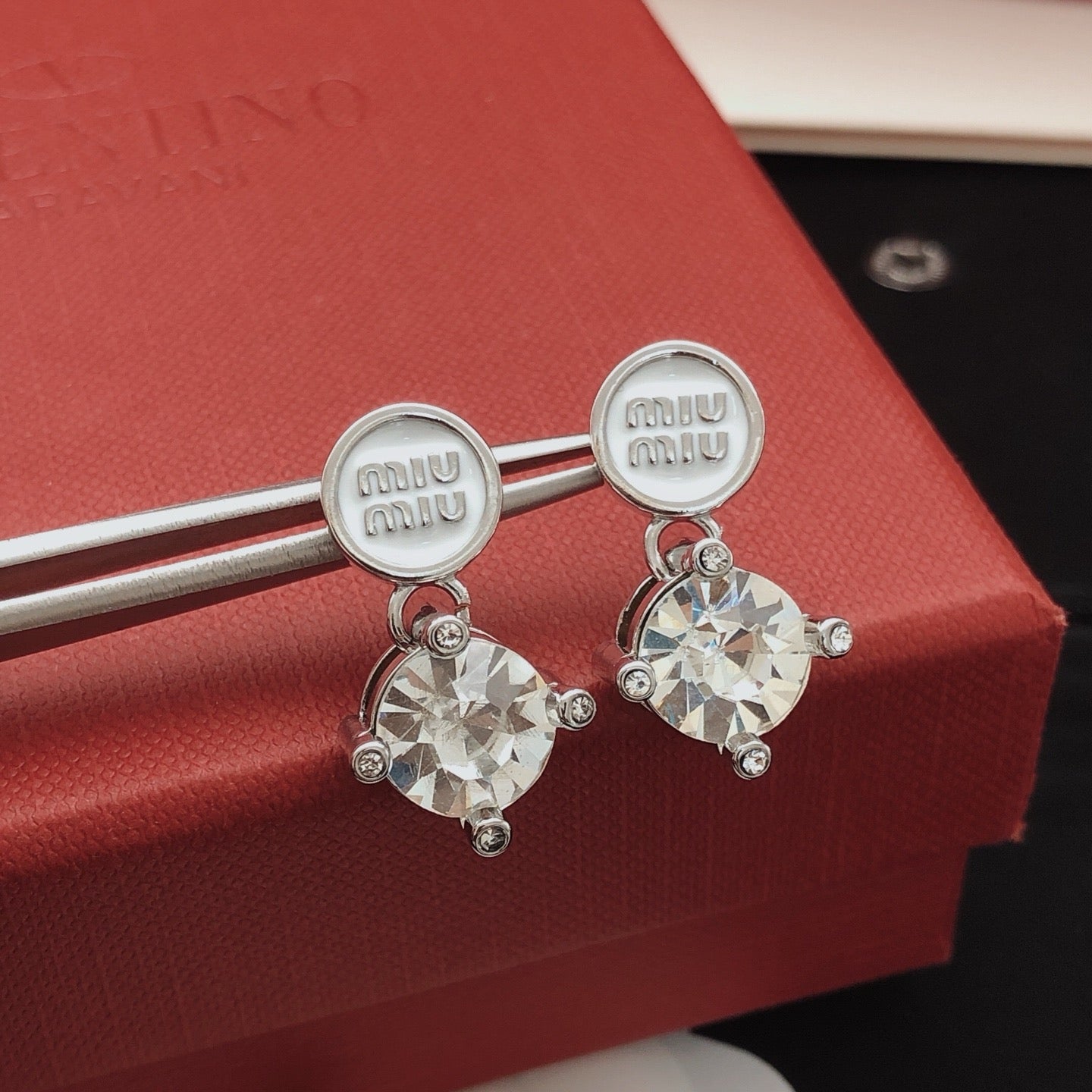 Vintage Authentic Gold-Tone Turn-Lock Earrings