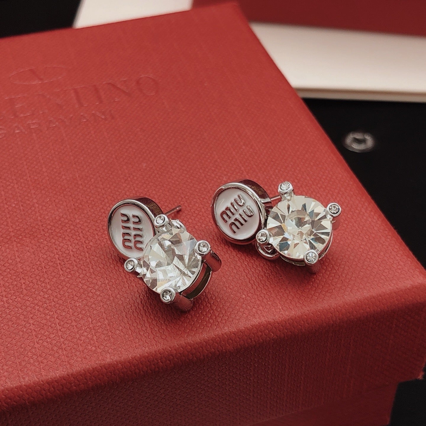 Vintage Authentic Gold-Tone Turn-Lock Earrings