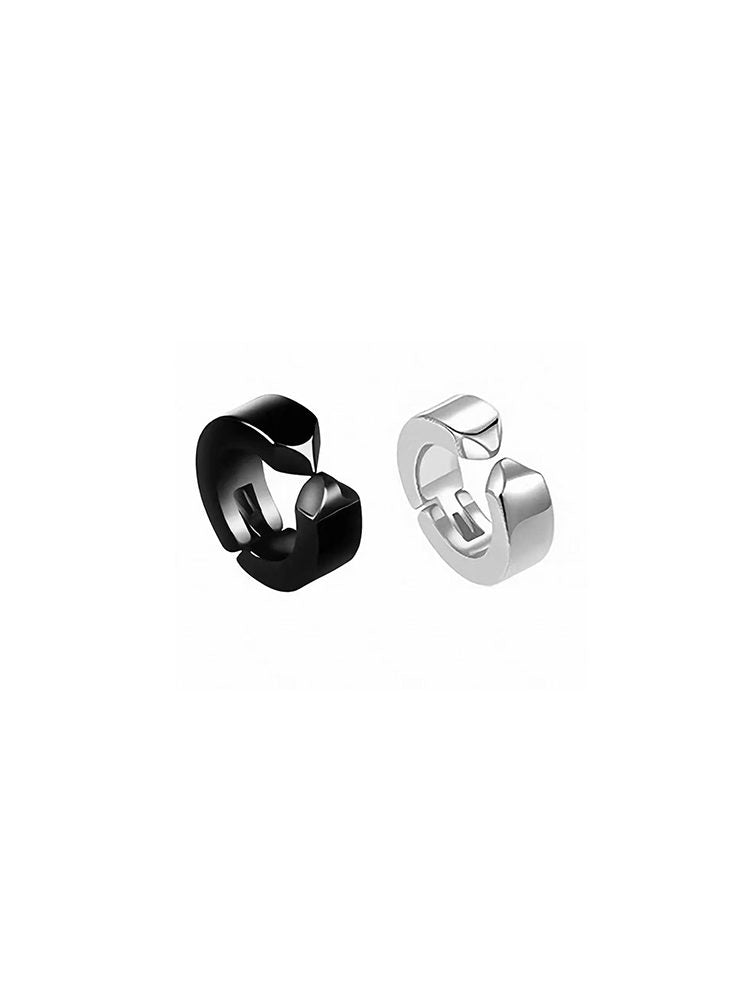 Includes 3 different black hoop earring designs-4