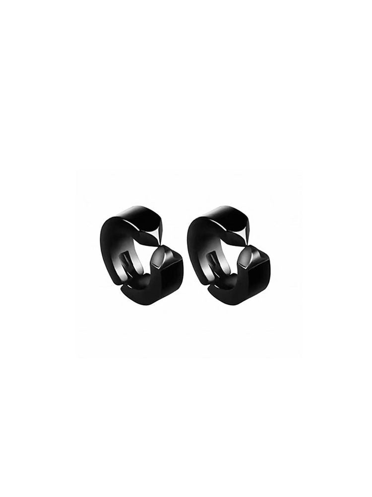 Includes 3 different black hoop earring designs-3