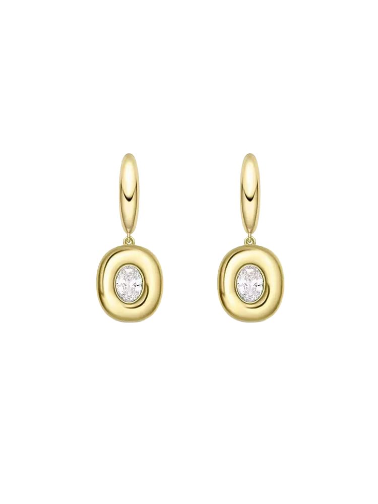 Italian Gold Butter Dangle Earrings 18K Gold Plated