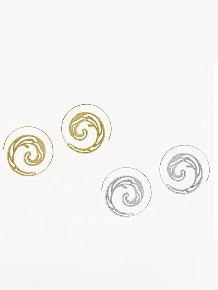 Mayan-Inspired Handmade Vintage Large Round Earrings Hoop
