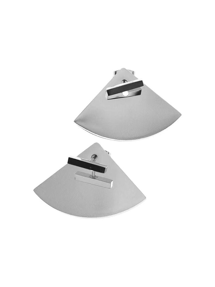 Minimalist Stainless Steel Fan-Shaped Fashion Earrings Stud