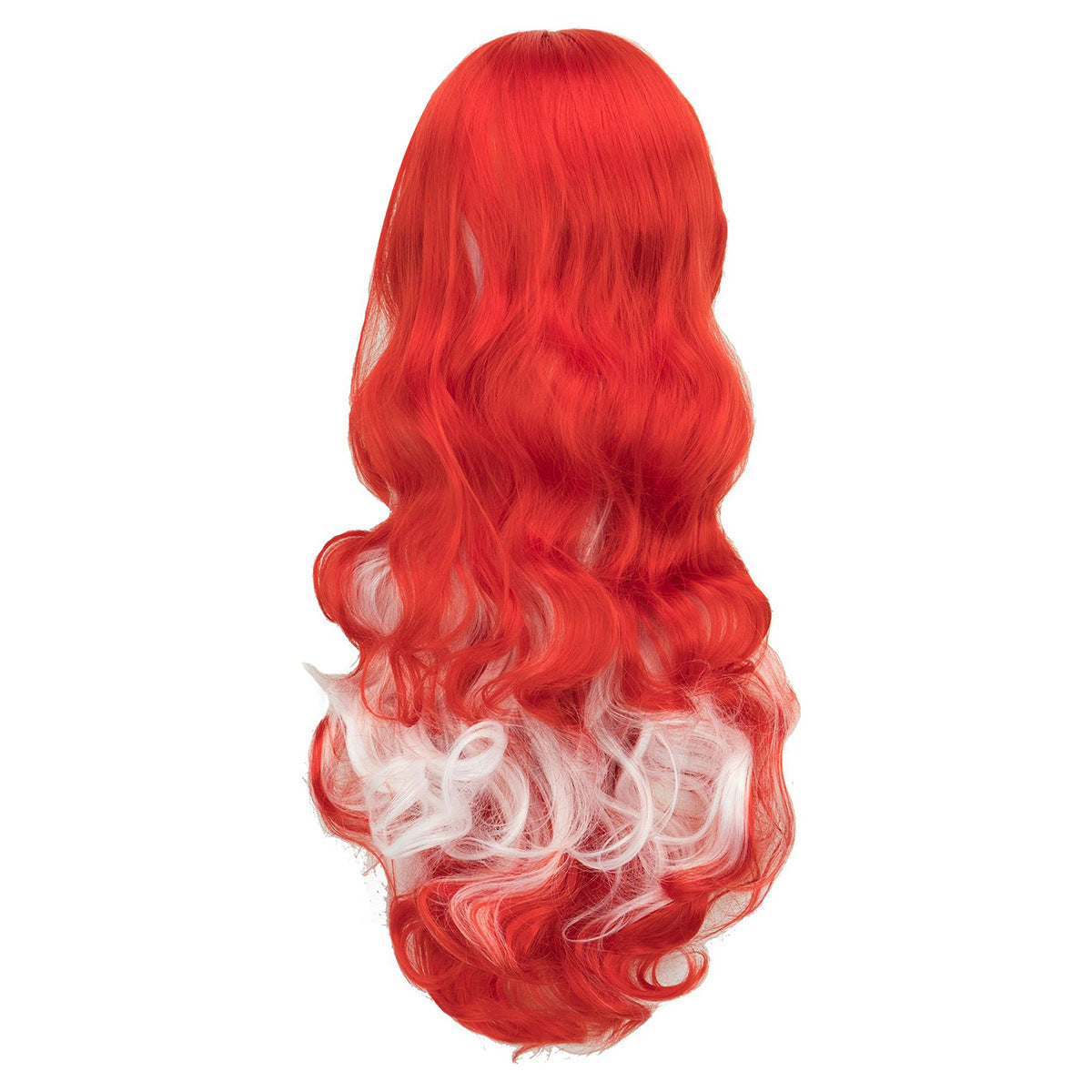 National Flag Gradient Long Curly Cosplay Wig – Women’s Football Fan Party Wig with Bangs, 70cm Heat-Resistant Fiber Hair