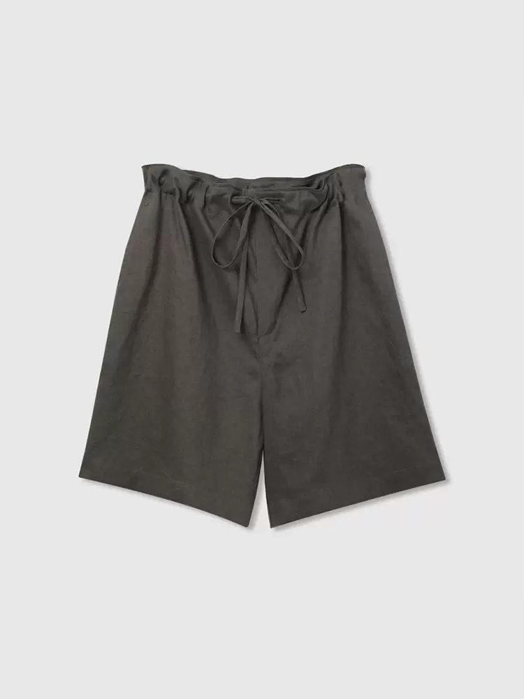 Old Money Minimalist Heavyweight Linen Shirt & Shorts Set 