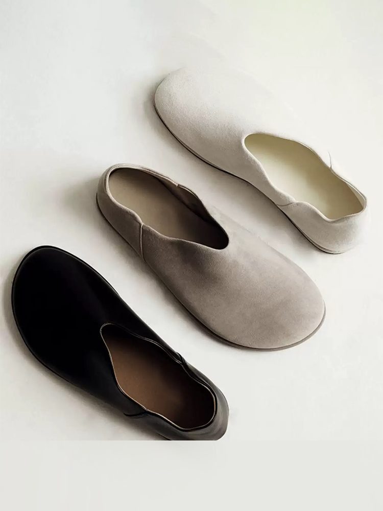 
Old Money Suede Mule Slip-On Flats Shoes