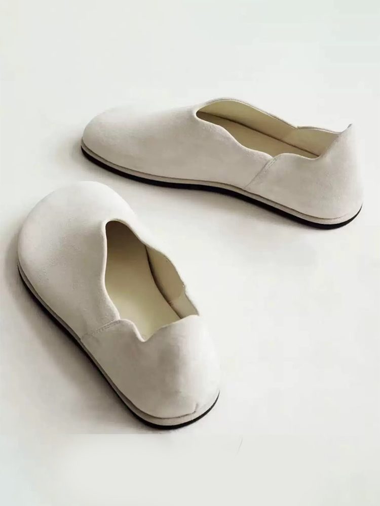 Old Money Suede Mule Slip-On Flats Shoes