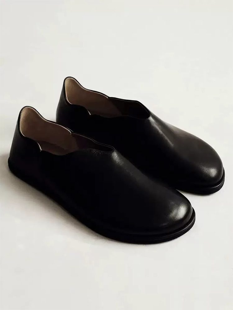 Old Money Suede Mule Slip-On Flats Shoes