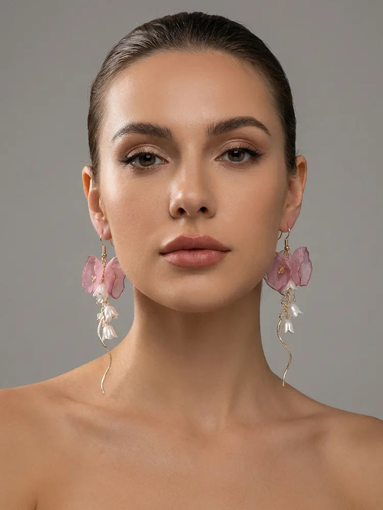 Pink Fairy Florets Romantic Braided Studs & Clip-O - view 4